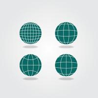 wereldbol pictogrammen reeks ontwerp vector illustratie
