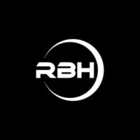 rbh brief logo ontwerp in illustratie. vector logo, schoonschrift ontwerpen voor logo, poster, uitnodiging, enz.