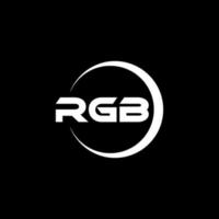 rgb brief logo ontwerp in illustratie. vector logo, schoonschrift ontwerpen voor logo, poster, uitnodiging, enz.