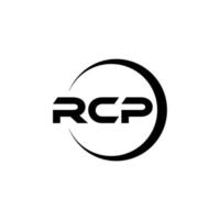 rcp brief logo ontwerp in illustratie. vector logo, schoonschrift ontwerpen voor logo, poster, uitnodiging, enz.