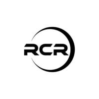 rcr brief logo ontwerp in illustratie. vector logo, schoonschrift ontwerpen voor logo, poster, uitnodiging, enz.