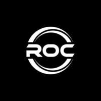 roc brief logo ontwerp in illustratie. vector logo, schoonschrift ontwerpen voor logo, poster, uitnodiging, enz.