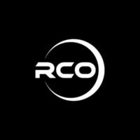 rco brief logo ontwerp in illustratie. vector logo, schoonschrift ontwerpen voor logo, poster, uitnodiging, enz.