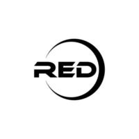 rood brief logo ontwerp in illustratie. vector logo, schoonschrift ontwerpen voor logo, poster, uitnodiging, enz.