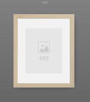 4x5 houten fotolijst of fotolijst op grijs