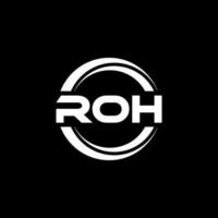 roh brief logo ontwerp in illustratie. vector logo, schoonschrift ontwerpen voor logo, poster, uitnodiging, enz.