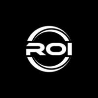 roi brief logo ontwerp in illustratie. vector logo, schoonschrift ontwerpen voor logo, poster, uitnodiging, enz.