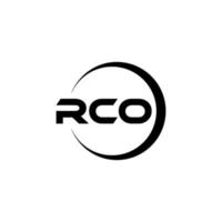 rco brief logo ontwerp in illustratie. vector logo, schoonschrift ontwerpen voor logo, poster, uitnodiging, enz.