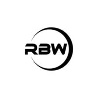 rbw brief logo ontwerp in illustratie. vector logo, schoonschrift ontwerpen voor logo, poster, uitnodiging, enz.