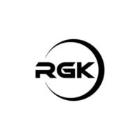 rgk brief logo ontwerp in illustratie. vector logo, schoonschrift ontwerpen voor logo, poster, uitnodiging, enz.