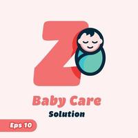 alfabet z baby zorg logo vector