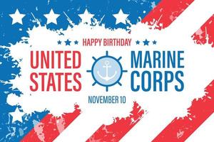 marinier corps verjaardag achtergrond. vector