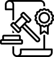 lijnpictogram voor legal vector