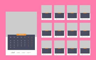 muur kalender 2023 sjabloon ontwerp vector