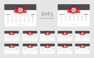 bureau kalender 2023 sjabloon vector