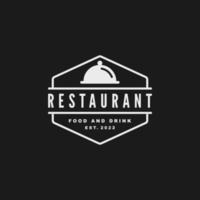 restaurant gemakkelijk vlak logo ontwerp vector