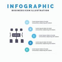 algoritme programma gebruiker document infographics presentatie sjabloon 5 stappen presentatie vector