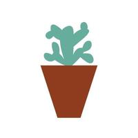 vlak stijl cactus in pot vector illustratie