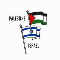 illustratie vector van Palestina vs Israël, gratis palestina, perfect voor afdrukken, enz.,