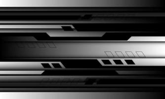abstract zilver zwart cyber ultramodern futuristische meetkundig ontwerp technologie achtergrond vector