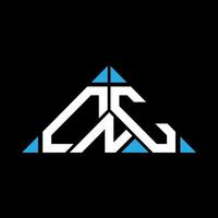 cnc brief logo creatief ontwerp met vector grafisch, cnc gemakkelijk en modern logo in driehoek vorm geven aan.