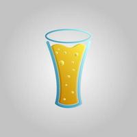 een groot verfrissend mok met een glas van geel smakelijk alcoholisch licht bier schuim Aan een wit achtergrond vector