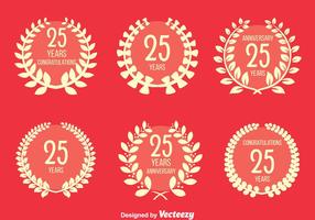 Leuke Anniversary Vector Set