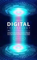 digitaal groot gegevens technologie futuristische blauw achtergrond, cyber reactor energie bout, abstract stroomkring neon Wifi veiligheid, innovatie toekomst accu Spanning fusie, internet netwerk, illustratie vector