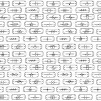 naadloos patroon met pictogrammen bandana. vector
