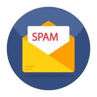 modern downloaden icoon van spam mail vector