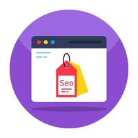 premium downloadpictogram van seo-tag vector