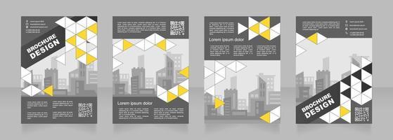 welzijn studio advertenties blanco brochure ontwerp. sjabloon reeks met kopiëren ruimte voor tekst. flyers met veelhoekige achtergrond. premade zakelijke rapporten verzameling. bewerkbare 4 papier Pagina's vector