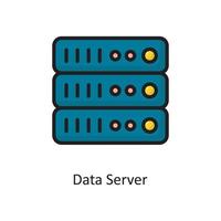 gegevens server vector gevulde schets icoon ontwerp illustratie. wolk berekenen symbool Aan wit achtergrond eps 10 het dossier