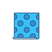 blauw muur papier met cirkel structuur vector concept icoon