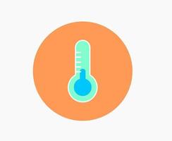 thermometer plat pictogram vector