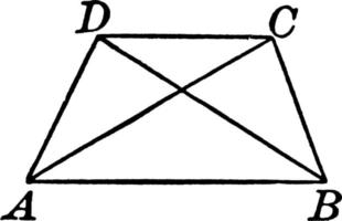 trapezium, wijnoogst illustratie. vector