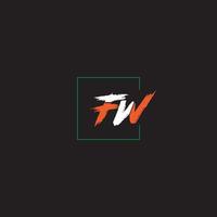 fw gemakkelijk schoon modern stijl eerste brieven logo vector