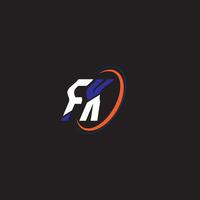 fk gemakkelijk schoon modern stijl eerste brieven logo vector