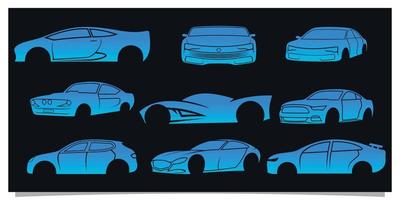 reeks bundel auto logo ontwerp met creatief gemakkelijk concept preium vector