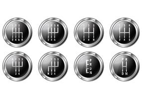 Set Gears Shift Symbols vector