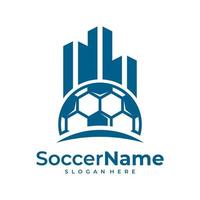 stad voetbal logo sjabloon, Amerikaans voetbal stad logo ontwerp vector