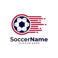 snel voetbal logo sjabloon, Amerikaans voetbal snel logo ontwerp vector