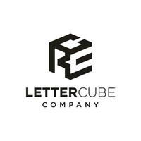 creatief eerste brief kubus logo ontwerp. logo kan worden gebruikt voor icoon, merk, identiteit, monogram en bedrijf bedrijf vector