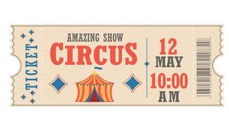 circus ticket. een verbazingwekkend show. tent. vector