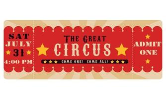 circus ticket. de Super goed circus vector