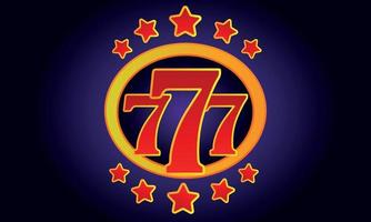 777 is een groot winnen. jackpot. vector