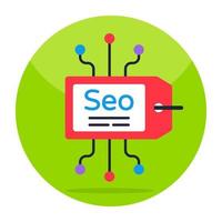 premium downloadpictogram van seo-tag vector