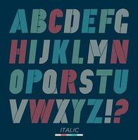 retro strepen funky fonts reeks vector