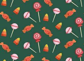 naadloos patroon met snoepgoed. vakantie structuur in tekenfilm stijl. vector