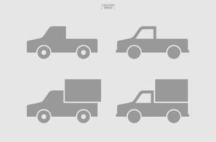 logistiek vrachtwagen pictogramserie vector